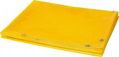 Steiner - 6' High x 8' Wide x 14mm Thick Vinyl Welding Curtain - Yellow, Grommet - Benchmark Tooling