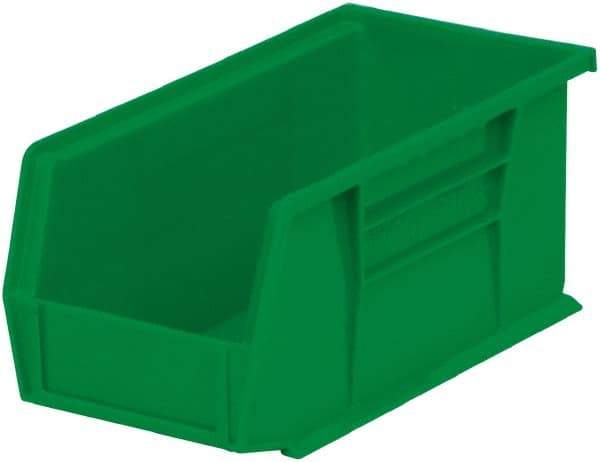 Akro-Mils - 30 Lb. Load Capacity, 10-7/8" Deep, Green Polymer Hopper Stacking Bin - 5" High x 5-1/2" Wide x 10-7/8" Long - Benchmark Tooling