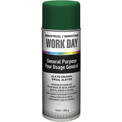 Krylon - Green, Gloss, Enamel Spray Paint - 9 to 13 Sq Ft per Can, 10 oz Container, Use on Ceramics, Glass, Metal, Plaster, Wood - Benchmark Tooling