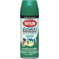 Krylon - Spring Grass, Gloss, Direct to Plastic Spray Paint - Up to 25 Sq Ft per Can, 12 oz Container, Use on Fiberglass, Hard Vinyl, Plastics, PVC, Resin - Benchmark Tooling