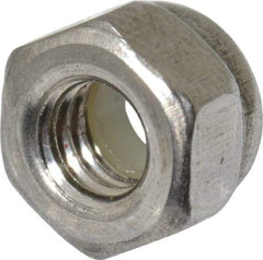 Value Collection - M4x0.70 Metric Coarse 18-8 & Austenitic Grade A2 Hex Lock Nut with Nylon Insert - 5mm High, Uncoated - Benchmark Tooling