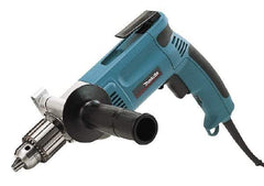 Makita - 1/2" Keyed Chuck, 900 RPM, Pistol Grip Handle Electric Drill - 7 Amps, 115 Volts, Reversible, Includes Chuck Key, Drill Chuck, Side Handle - Benchmark Tooling