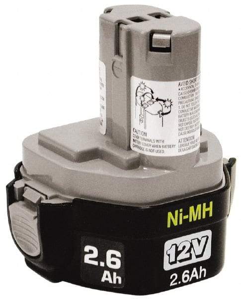 Makita - 12 Volt NiMH Power Tool Battery - 2.6 Ahr Capacity, 1 hr Charge Time, Series Mforce - Benchmark Tooling