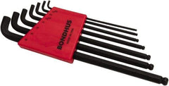 Bondhus - 7 Piece L-Key Ball End Hex Key Set - Hex Range 1.5 to 6mm - Benchmark Tooling