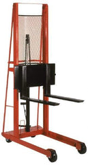 Wesco Industrial Products - 1000 Lbs. Load Capacity, 56 Inch Lift Height, Steel Stacker Manually Operated Lift - Benchmark Tooling