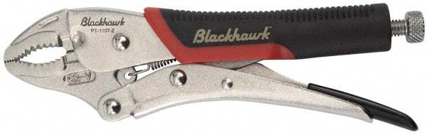 Blackhawk by Proto - 7-1/4" OAL Curved Jaw Locking Pliers - 1-19/64" Jaw Width, 7/16" Jaw Depth, Standard Handle - Benchmark Tooling