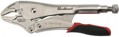 Blackhawk by Proto - 7-3/8" OAL Curved Jaw Locking Pliers - 1-17/32" Jaw Width, 1/2" Jaw Depth, Quick Release Handle - Benchmark Tooling