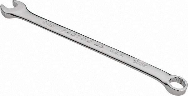 Proto - 9/32" 12 Point Combination Wrench - 5-11/16" OAL, Steel, Chrome Finish - Benchmark Tooling