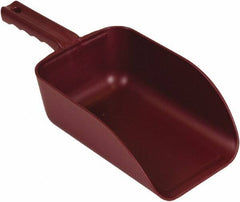 Remco - 82 oz Red Polypropylene & Semi-Ferrous Additive Flat Bottom Scoop - 5.9" Wide x 3.3" Deep Bowl, 15.1" OAL - Benchmark Tooling