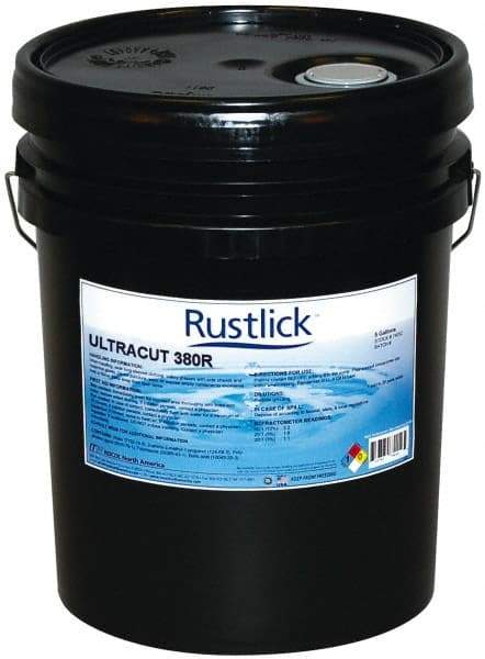 Rustlick - Ultracut 380R, 5 Gal Pail Cutting & Grinding Fluid - Semisynthetic - Benchmark Tooling