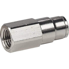 Dynabrade - 1/4 Male NPT Pneumatic Hose Press-On Swivel Fitting - 1/4" Hose ID - Benchmark Tooling