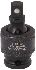 Blackhawk by Proto - 3/8" Drive 3" Standard Universal Impact Socket - 6 Points, 4-5/8" OAL - Benchmark Tooling