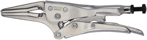 Proto - 6-7/8" OAL Long Nose Serrated Jaw Locking Pliers - 5/16" Jaw Width, 1-31/32" Jaw Depth - Benchmark Tooling