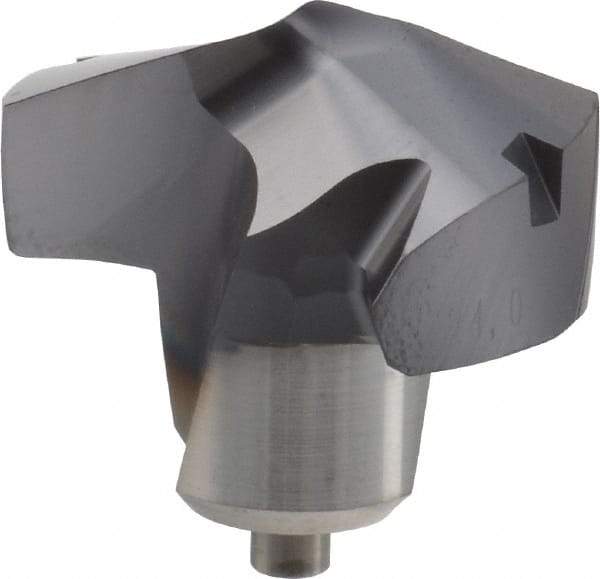 Kennametal - Series KenTIP, 24mm Diam Grade KCP15 140° Replaceable Drill Tip - Carbide, AlTiN Finish, ZC Seat Size - Benchmark Tooling