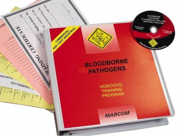 Marcom - Bloodborne Pathogens in Commercial and Industrial Facilities, Multimedia Training Kit - 24 Minute Run Time DVD, English and Spanish - Benchmark Tooling