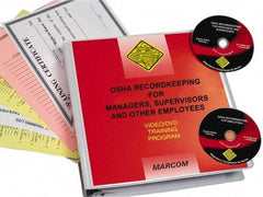 Marcom - OSHA Recordkeeping for Managers, Supervisors and Employees, Multimedia Training Kit - 37 Minute Run Time DVD, English and Spanish - Benchmark Tooling