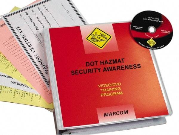 Marcom - DOT HazMat Security Awareness, Multimedia Training Kit - 13 Minute Run Time DVD, English and Spanish - Benchmark Tooling