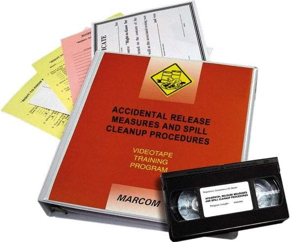 Marcom - Accidental Release Measures and Spill Cleanup Procedures, Multimedia Training Kit - 19 min Run Time DVD, 1 Course, English & Spanish - Benchmark Tooling