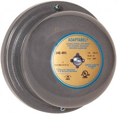 Edwards Signaling - 4" Diam, 24 VAC Bell - 0.31 Amps, 88 Decibles at 10', Vibrating, Waterproof - Benchmark Tooling