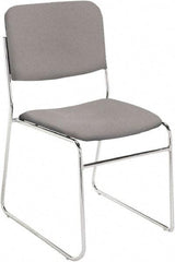 NPS - Fabric Grey Stacking Chair - Chrome Frame, 19" Wide x 21" Deep x 33" High - Benchmark Tooling