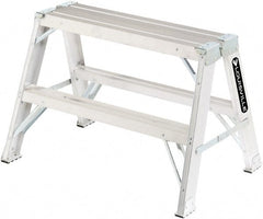 Louisville - 4 Steps, 4' High, Type IA Rating, Aluminum Sawhorse Ladder - Benchmark Tooling