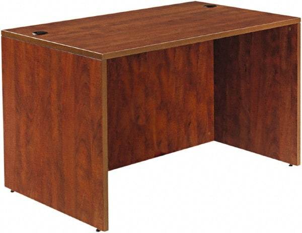 ALERA - Woodgrain Laminate Desk Shell - 47-1/4" Wide x 29-1/2" Deep x 29-5/8" High, Medium Cherry - Benchmark Tooling