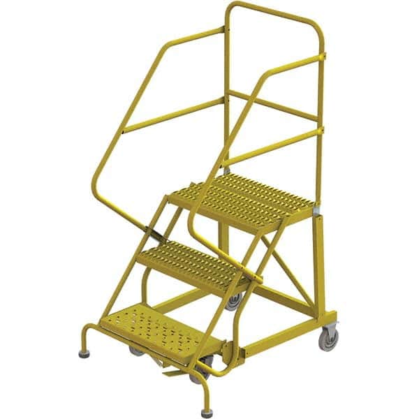 TRI-ARC - Rolling & Wall Mounted Ladders & Platforms Type: Stairway Slope Ladder Style: Forward Descent 50 Degree Incline - Benchmark Tooling