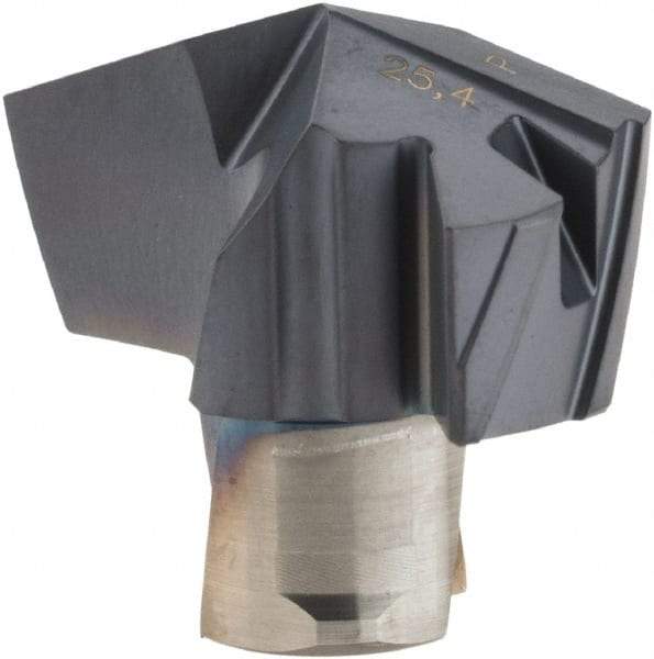 Iscar - Series ICP-2M, 1" Diam Grade IC908 140° Replaceable Drill Tip - Carbide, TiAlN Finish, 25 Seat Size, Through Coolant - Benchmark Tooling