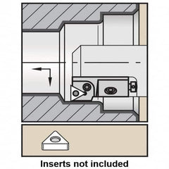 Kennametal - Series Kenlever, Left Hand Cut, 50mm Min Bore Diam, Boring Cartridge - 20mm Back of Bar to Cutting Edge, Insert Style TN.. 160408, TN.. 332, 55mm OAL, 90° Lead Angle - Benchmark Tooling