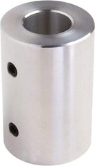 Climax Metal Products - 1/4" Inside x 1/2" Outside Diam, Set Screw Rigid Coupling - 3/4" Long - Benchmark Tooling