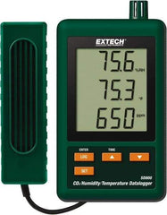 Extech - 32 to 122°F, 10 to 90% Humidity Range, Temp, CO2 Recorder - Benchmark Tooling