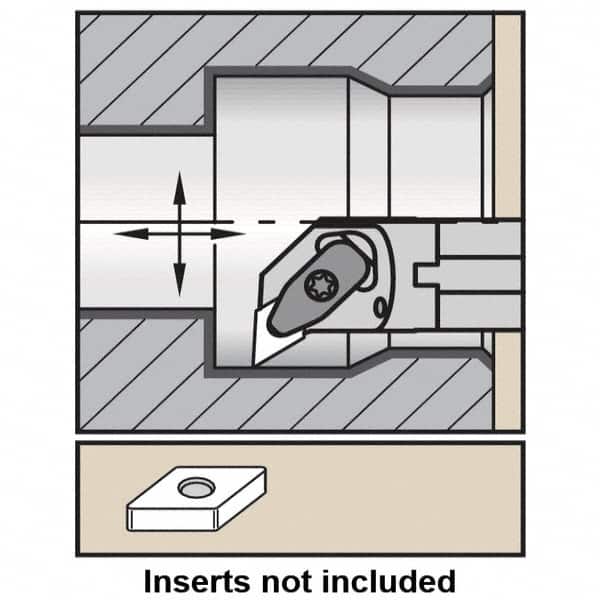 Kennametal - 40mm Min Bore Diam, 250mm OAL, 32mm Shank Diam, A-DDUN-KC Indexable Boring Bar - DN.. Insert, Clamp Holding Method - Benchmark Tooling