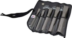 Blackhawk by Proto - 5 Piece Cold Chisel Set - 5-1/4, 5-1/2, 6-1/2, 7 & 7-1/2" OAL, Sizes Included 5/16 to 3/4" - Benchmark Tooling