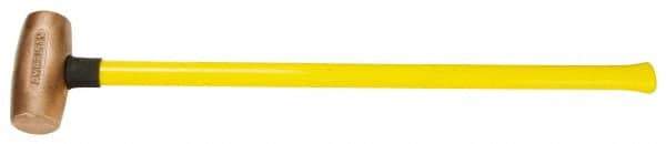 American Hammer - 10 Lb Head Nonsparking Hammer - 33" OAL, 30-1/2" Long Fiberglass Handle - Benchmark Tooling