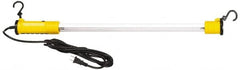 Value Collection - 125 Volt, 14 Watt, Electric, Fluorescent Portable Hook Work Light - 15' Cord, 1 Head, 1,350 Lumens, 31-1/2" Long - Benchmark Tooling