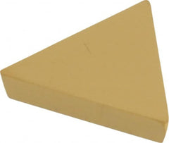 Kennametal - TPG321 Grade KC730 Carbide Turning Insert - TiN Finish, 60° Triangle, 3/8" Inscr Circle, 1/8" Thick, 1/64" Corner Radius - Benchmark Tooling