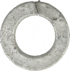 Value Collection - 7/16", 0.46" ID, 0.109" Thick Split Lock Washer - Grade 2 Spring Steel, Hot Dipped Galvanized Finish, 0.46" Min ID, 0.47" Max ID, 0.796" Max OD - Benchmark Tooling