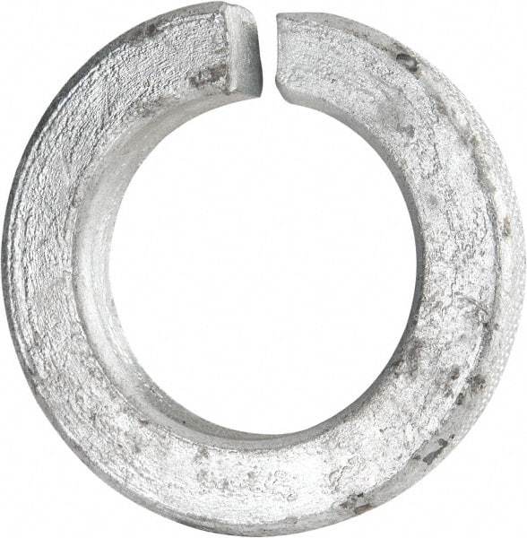 Value Collection - 1-1/4", 1.274" ID, 0.312" Thick Split Lock Washer - Grade 8 Spring Steel, Hot Dipped Galvanized Finish, 1.274" Min ID, 1.3" Max ID, 2.056" Max OD - Benchmark Tooling