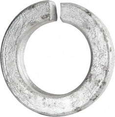 Value Collection - 1-1/4", 1.274" ID, 0.312" Thick Split Lock Washer - Grade 8 Spring Steel, Hot Dipped Galvanized Finish, 1.274" Min ID, 1.3" Max ID, 2.056" Max OD - Benchmark Tooling