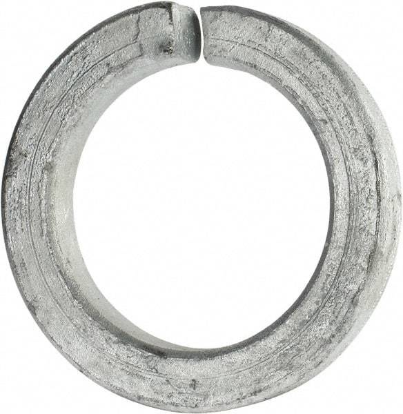 Value Collection - 2", 2.028" ID, 0.422" Thick Split Lock Washer - Grade 8 Spring Steel, Hot Dipped Galvanized Finish, 2.028" Min ID, 2.059" Max ID, 2.956" Max OD - Benchmark Tooling