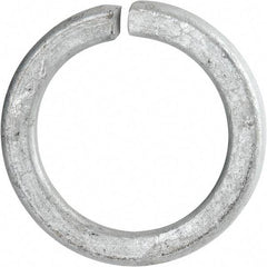 Value Collection - 2-1/2", 2.532" ID, 0.44" Thick Split Lock Washer - Grade 8 Spring Steel, Hot Dipped Galvanized Finish, 2.532" Min ID, 2.557" Max ID, 3.485" Max OD - Benchmark Tooling