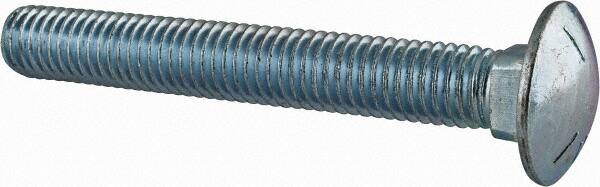 Value Collection - 1/2-13 UNC 3-3/4" Length Under Head, Standard Square Neck, Carriage Bolt - Grade 5 Steel, Zinc-Plated Finish - Benchmark Tooling