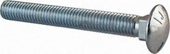 Value Collection - 1/2-13 UNC 4" Length Under Head, Standard Square Neck, Carriage Bolt - Grade 5 Steel, Zinc-Plated Finish - Benchmark Tooling