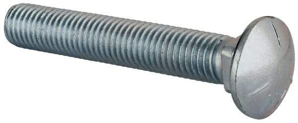 Value Collection - 5/8-11 UNC 4" Length Under Head, Standard Square Neck, Carriage Bolt - Grade 5 Steel, Zinc-Plated Finish - Benchmark Tooling