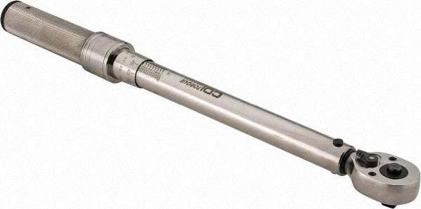 CDI - 3/8" Drive Micrometer Torque Wrench - 150 In/Lb to 1,000 In/Lb Torque, 16" OAL, 0.6 N/m Graduation, Pear Head - Benchmark Tooling