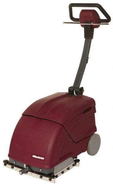 Minuteman - 14" Cleaning Width, Electric Floor Scrubber - 0.75 hp, 780 RPM, 45" Water Lift, 2.5 Gal Tank Capacity, Series P14 - Benchmark Tooling