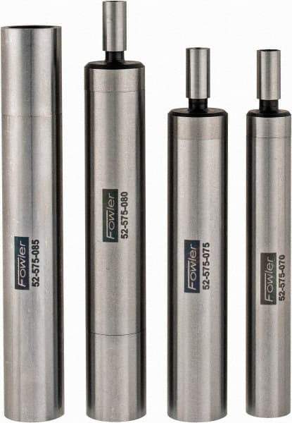 Fowler - 3/8, 1/2 Inch Shank Diameter, 0.0002 Inch Accuracy, Edge Finder Set - 0.5 Inch Head Diameter, Cylindrical Head Type, Includes 4 Attachments, Wooden Case, 4 Pieces - Benchmark Tooling