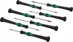 Wera - 7 Piece, 0.7 to 3mm Hex Driver Set - Comes in Cardboard Box - Benchmark Tooling