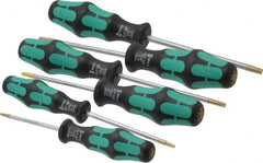 Wera - 6 Piece T8 to T30 Torx Driver Set - T8, T10, T15, T20, T25, T30 - Benchmark Tooling