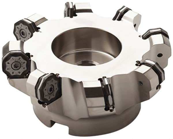 Seco - 12.99" Cut Diam, 2-1/2" Arbor Hole, 0.217" Max Depth of Cut, 40° Indexable Chamfer & Angle Face Mill - 20 Inserts, ON.. 0905 Insert, Right Hand Cut, 20 Flutes, Series R220.48 - Benchmark Tooling